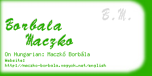 borbala maczko business card