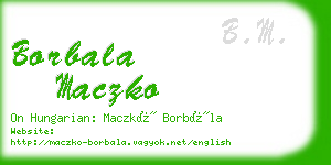 borbala maczko business card